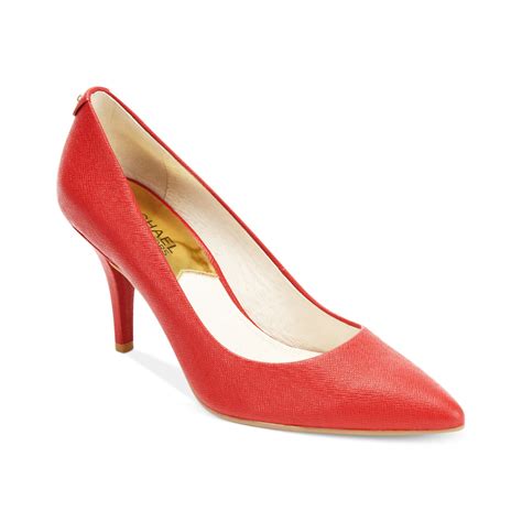 red michael kors heels|michael kors open toe pumps.